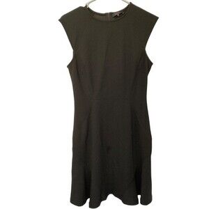Trina Turk | Black Cap Sleeve Knit‎ Knee Length Dress 2
